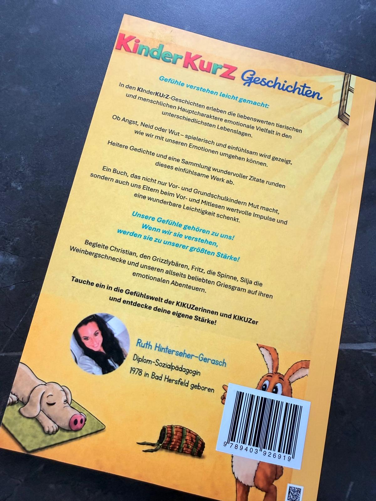 Rückseite des Buchcovers „KinderKurZ-Geschichten“